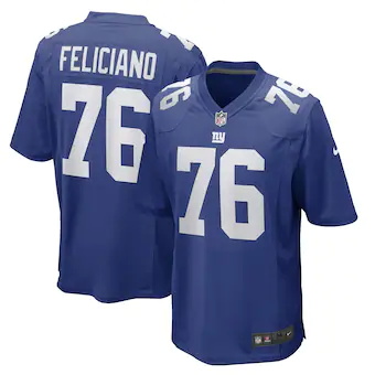 mens nike jon feliciano royal new york giants game player j